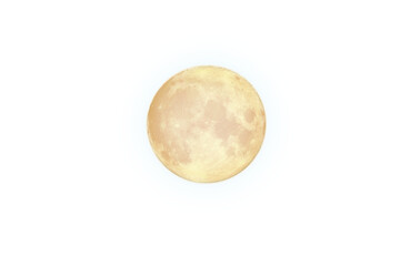 full moon with star isolated background.