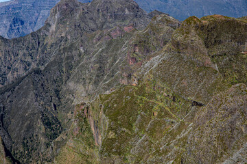 Wall Mural - Mountain path in high mountains	