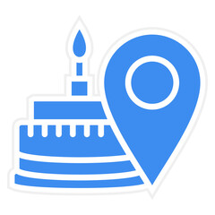 Sticker - Vector Design Birthday Location Icon Style