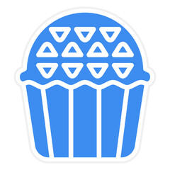 Sticker - Vector Design Muffin Icon Style