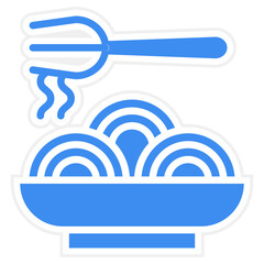 Sticker - Vector Design Spaguetti Icon Style