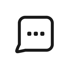 Poster - Message icon, outline. Smartphone ui. Vector illustration in trendy style. Editable graphic resources for many purposes.