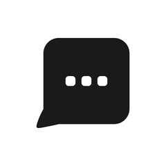 Poster - Mobile Message icon, solid black. Smartphone ui. Vector illustration in trendy style. Editable graphic resources for many purposes.