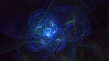Poster - 3d rendering abstract colorful fractal light background