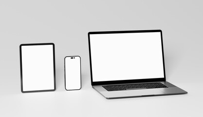 Responsive Web Design and website Mockup, Devices Mock up, Smartphone desktop tablet laptop template Mockup