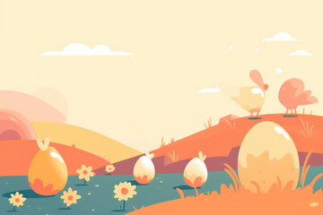 Sticker - Easter Simplicity: A Minimalistic Background for Your Easter Design