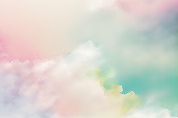Abstract colorful pastel watercolor digital art background