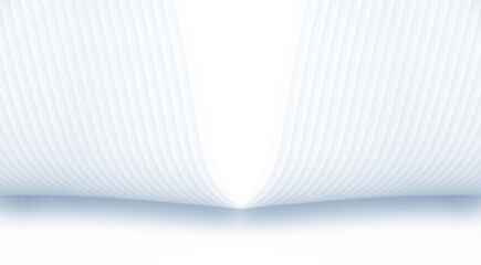 Poster - White interior building wall elevation and ground space background 3D rendering