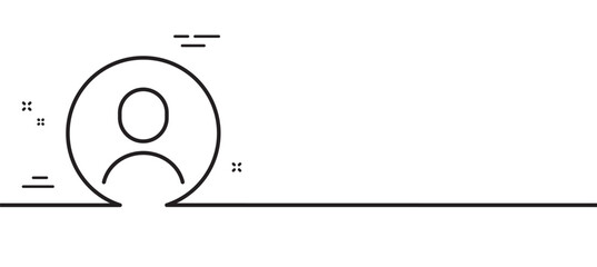 Poster - headshot line icon. avatar placeholder sign. user profile symbol. minimal line illustration backgrou