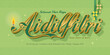 3D realistic Hari Raya Aidilfitri typographic with flame and ketupat in gold color. Modern trendy Eid Mubarak celebration greetings. Golden lettering. Flat design. (text: happy Fasting Day)