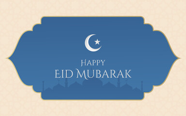 Wall Mural - Islamic Eid Mubarak background illustration