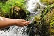 © Antonioguillem - Woman hands catching water from creek