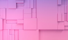 Three Dimensional Render Of Pink Colored Rectangles