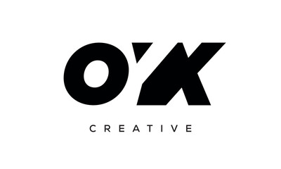 OYX letters negative space logo design. creative typography monogram vector	
