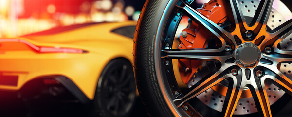 Close-up photo of car wheels,