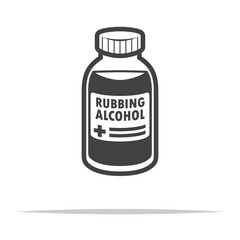Wall Mural - rubbing alcohol icon transparent vector isolated