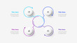 © abert84 - Cycle infographic with thin line arrows and circles. Business template with 4 options