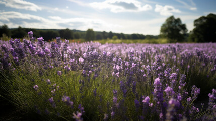 Sticker - A field of lavender on a summer afternoon Generative AI 