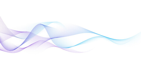 Wall Mural - Modern abstract glowing wave background. Dynamic flowing wave lines design element. Futuristic technology and sound wave pattern. PNG file.