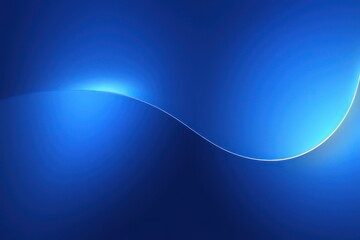Wall Mural - abstract blue background, wavy lines and lights at the corner, blue gradient background