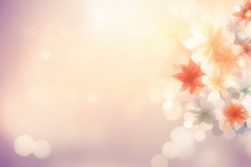 Wall Mural - red floral illustration with blurred background, yellow gradient backdrop