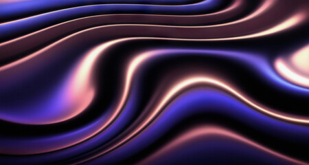 Wall Mural - Abstract Fluid Render Iridescent Background