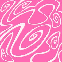 Poster - Abstract background with cute curly line pattern