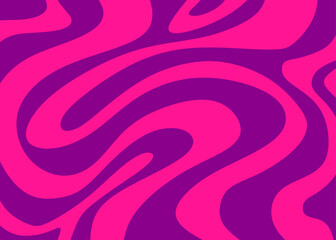 Poster - Minimalist background with cute wavy lines pattern