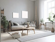 © Natee Meepian - Comfy scandinavian interior living room design with furniture and decorations. Generative AI