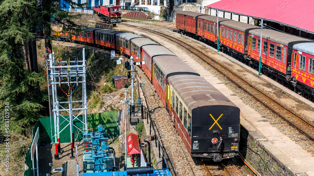 The Kalka Shimla toy train at Shimla railway station is a famous UNESCO ...