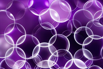 Wall Mural - Purple bubbles on abstract background., created with generative ai