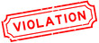 Grunge red violation word rubber seal stamp on white background