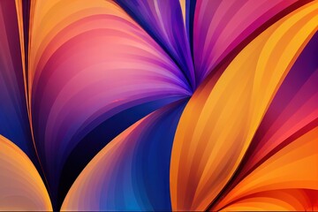 Canvas Print - Abstract multicolor digital 3D art spiral wallpaper illustration., created with generative ai