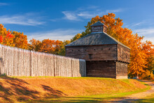 Augusta, Maine, USA At Historic Fort Western In The Morning