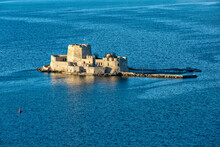 Bourtzi Castle On The Sea, Nafplion Greece