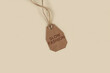 © Татьяна Креминская - Brown kraft paper tags with jute rope. Sale discount concept. Copy space, flat lay
