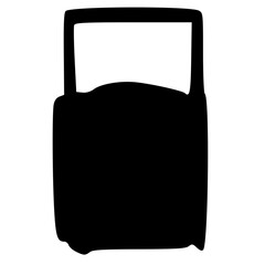 Poster - black and white of bag icon