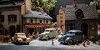 diorama d'un village Français typique, maquette - generative ai