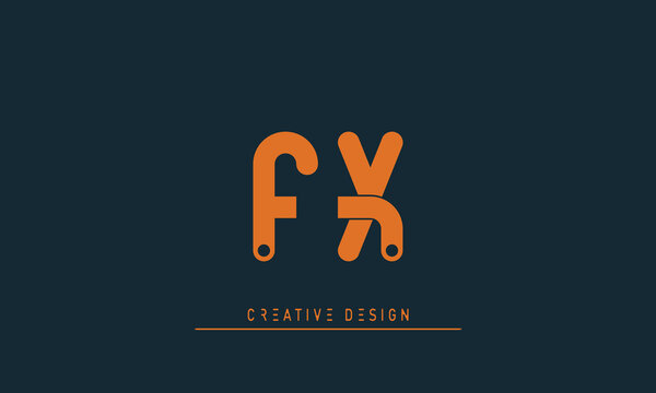 Alphabet letters Initials Monogram logo FX , XF