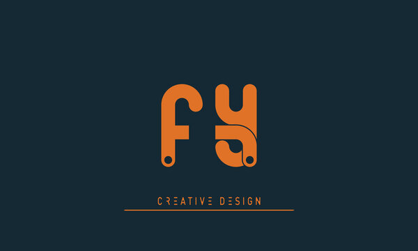 Alphabet letters Initials Monogram logo FY , YF