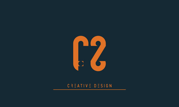 Alphabet letters Initials Monogram logo FZ , ZF