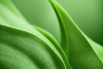 Sticker - Green plant leaves extreme close up background 3D render digital illustration., created with generative ai