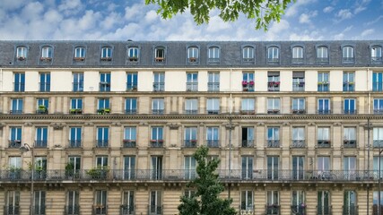 Wall Mural - Paris, typical facades 