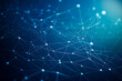 © Saulo Studio - Blue network background, white dots and line connection over a blue gradient background