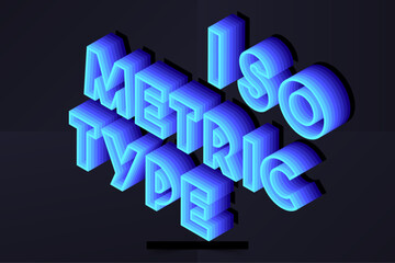 Wall Mural - Isometric Text Effect Generator