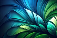 Green, Blue, Abstract Background Generative AI