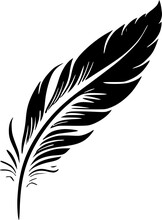 Feather | Minimalist And Simple Silhouette - Vector Illustration