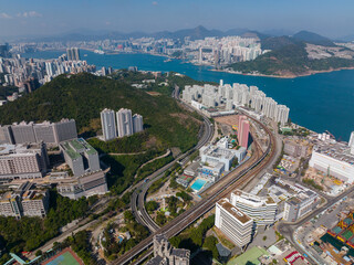 Canvas Print - Aerial View of Hong Kong city