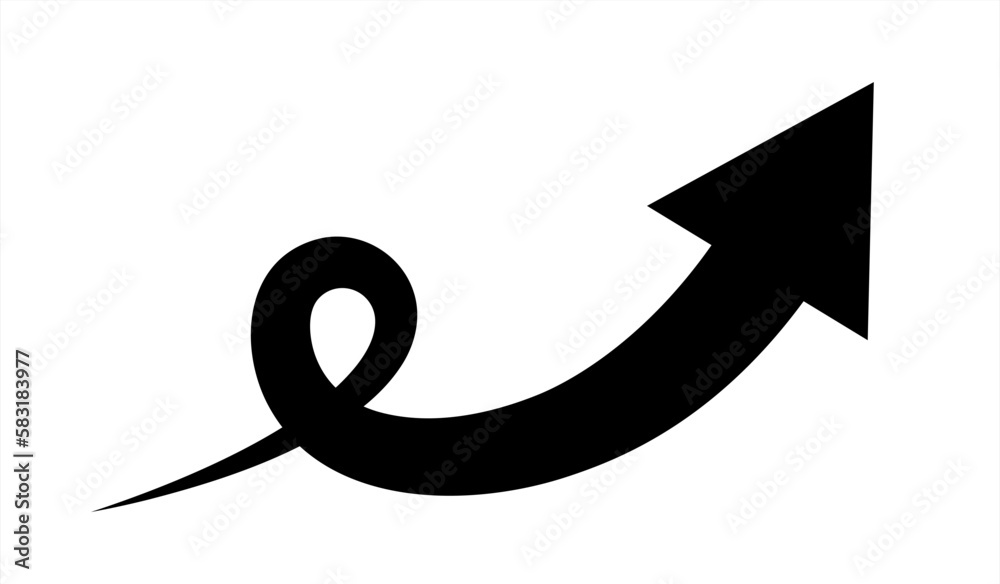 black arrow icon on white background. flat style. arrow icon for your ...