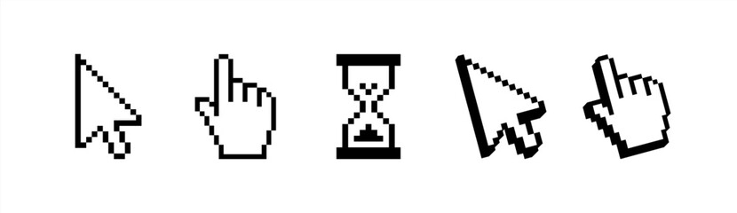 Cursor icon set vector. Mouse arrow pointer. Cursor mouse icon. Vector 10 eps.